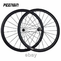 Carbon Wheelset 700C UD 23/25mm Width 38mm Depth Clincher Tubeless Tubular