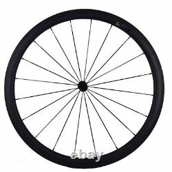 Carbon Wheelset 700C UD 23/25mm Width 38mm Depth Clincher Tubeless Tubular