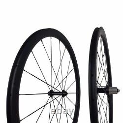 Carbon Wheelset 700C UD 23/25mm Width 38mm Depth Clincher Tubeless Tubular
