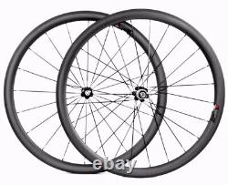 Carbon Wheelset 700C UD 23/25mm Width 38mm Depth Clincher Tubeless Tubular