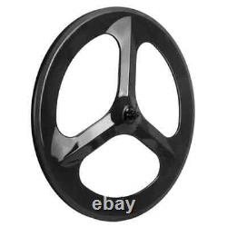 Carbon Wheelset Clincher 700C 3 Spoke Wheel for Road Bike 3K Glossy 7023mm