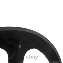 Carbon Wheelset Clincher 700C 3 Spoke Wheel for Road Bike 3K Glossy 7023mm