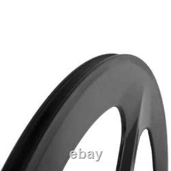 Carbon Wheelset Clincher 700C 3 Spoke Wheel for Road Bike 3K Glossy 7023mm