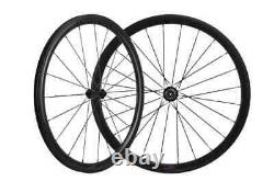 Carbon Wheelset Depth 38mm Width 25mm Road Bicycle Wheels Clincher UD Glossy