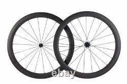 Carbon Wheelset Racing Bicycle Clincher Road Bike Wheels Depth 50mm Width 23mm