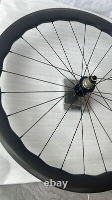 Carbon bike wheels wave reinforce rim 35/40/50/55/65mm depth aero disc wheelset