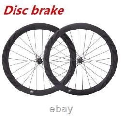 Ceramic Bearings 700C 51mm Carbon Wheels Disc Brake Road Bike Wheelset Clincher