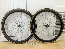 Custom 40mm BTLOS Bitex Lightweight Carbon Aero Road Wheels 11s + 25mm tires