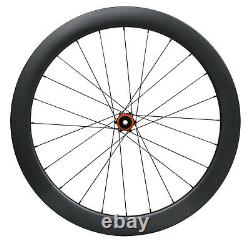 DISC BRAKE full carbon wheels 700C road bicycle rims clincher tubeless 55mm deep