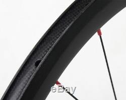 DT 38mm Carbon Wheel Clincher Novatec Road Bike Front Rear Rim UD Matt 11s 700C