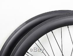 DT 50mm Carbon Clincher Wheel Novatec Front Rear Rim 700C UD Matt Road Bike 25mm