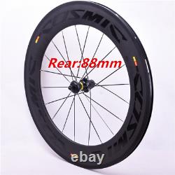 Depth 60 / 88mm Carbon Fiber Road Bike Wheelset 700C City Bicycle Wheels Tubular