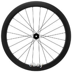 Disc Brake 700C Clincher 50mm Carbon Wheelset Thru Axle Road Bicycle Wheels