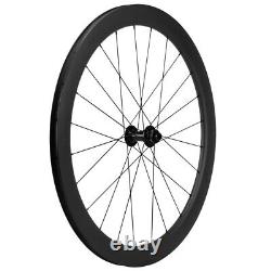Disc Brake 700C Clincher 50mm Carbon Wheelset Thru Axle Road Bicycle Wheels