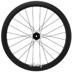 Disc Brake 700C Clincher 50mm Carbon Wheelset Thru Axle Road Bicycle Wheels