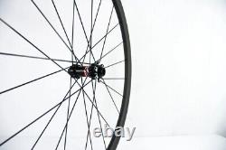 Disc Brake Carbon Bicycle Wheels Road Bike 30mm Depth Without Braking Surface