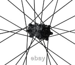 Disc Brake Carbon Road Bike Wheels Clincher Tubeless 6 bolts 700C Matt Rim 55mm