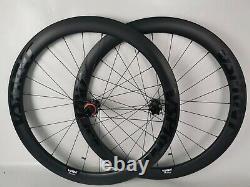 Disc Brake Wheels Carbon 50mm Tubeless Road Bike Disc Brake Wheelset Thru Axle
