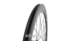 Disc Brake Wheels Carbon 60mm Deep Road Bike Disc Brake Wheelset Thru Axle QR