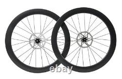 Disc brake Carbon Wheels Rotors Clincher Tubeless Road Bicycle Rim 700C 55mm