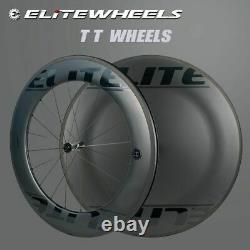 ELITEWHEELS Time Trial Disc Wheels Carbon Fiber Disc Triathlon Wheelst