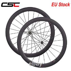 EU stock 700C carbon wheels road bike matte 50mm deep 25mm wide novatec hub