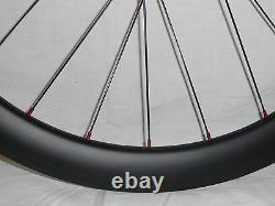 Extra wide 50mm deep carbon disc brake road/gravel bike wheels