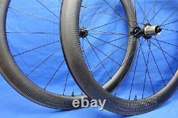 FSE Evo 55C Carbon Clincher, 700c Rim Brake Road Wheelset, 11/12 Speed, TLR