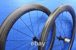 FSE Evo 55C Carbon Clincher, 700c Rim Brake Road Wheelset, 11/12 Speed, TLR