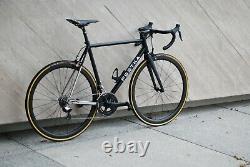 Festka XCr Stainless steel road bike 56 cm frame rim brake bicycle carbon wheels