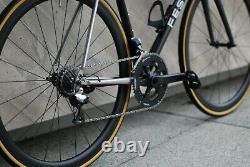Festka XCr Stainless steel road bike 56 cm frame rim brake bicycle carbon wheels