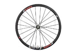 Flash Fox Wheel Clincher/Tubeless Rim Height 30Mm 700C Carbon Wheels Road Bike/F