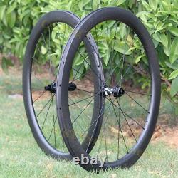 Football Weave Road Bike Carbon Fiber Wheelset Bicycle Wheel 700C Disc Tubeless