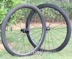 Football Weave Road Bike Carbon Fiber Wheelset Bicycle Wheel 700C Disc Tubeless