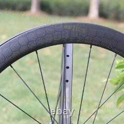 Football Weave Road Bike Carbon Fiber Wheelset Bicycle Wheel 700C Disc Tubeless