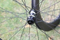 Football Weave Road Bike Carbon Fiber Wheelset Bicycle Wheel 700C Disc Tubeless