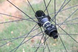 Football Weave Road Bike Carbon Fiber Wheelset Bicycle Wheel 700C Disc Tubeless