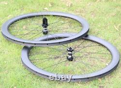 Football Weave Road Bike Carbon Fiber Wheelset Bicycle Wheel 700C Disc Tubeless