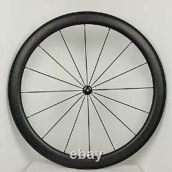 Front 50 rear 80mm carbon road clincher dimple road bike wheels 700C R23 hub