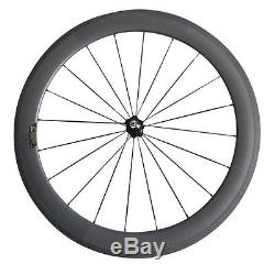 Front-60mm Rear- 88mm Clincher 23mm 700C Road Bike Carbon Wheels with A271SB Hub
