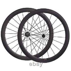 Full Carbon Fiber Road Bike Wheels Bicycle Wheelset 50mm U Shape 25mm Tubuless