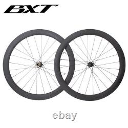 Full Carbon Fiber Road Bike Wheelset 700C 50mm Clincher Disc Brake Cycling Wheel
