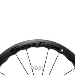 Full Carbon Wheelset Tubeless Road Bicycle 50mm Rim Brake Wheels UD Matte