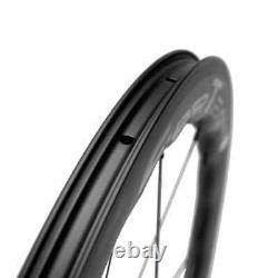 Full Carbon Wheelset Tubeless Road Bicycle 50mm Rim Brake Wheels UD Matte