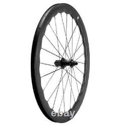 Full Carbon Wheelset Tubeless Road Bicycle 50mm Rim Brake Wheels UD Matte