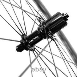 Full Carbon Wheelset Tubeless Road Bicycle 50mm Rim Brake Wheels UD Matte