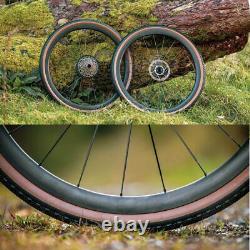Gravel Bike Carbon Road Wheelset Disc Brake Tubeless Ready 700C 38x30mm Wheels