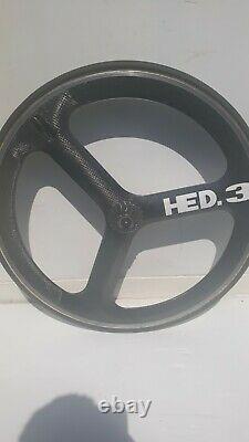 HED Tri- Spoke Carbon Road Bike Wheel. Rear