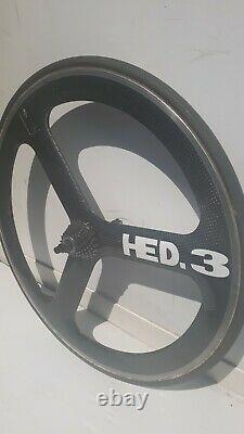 HED Tri- Spoke Carbon Road Bike Wheel. Rear