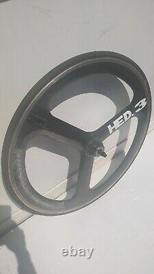 HED Tri- Spoke Carbon Road Bike Wheel. Rear